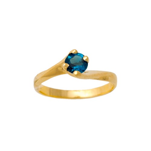 14K Χρυσό Δαχτυλίδι με Blue London Τοπάζι 0153BL 14K Χρυσό Δαχτυλίδι με Blue London Τοπάζι 0153BL