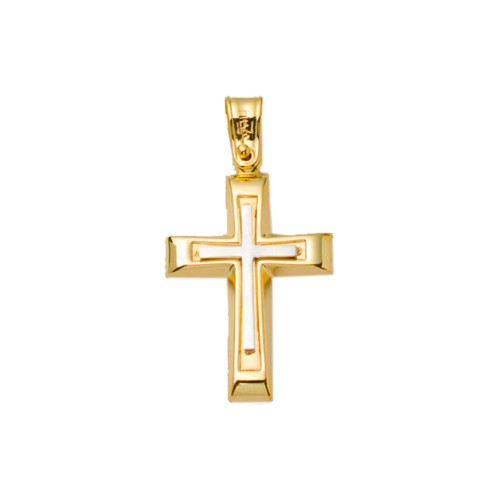 14Κ Χρυσός Δίχρωμος Σταυρός 025582