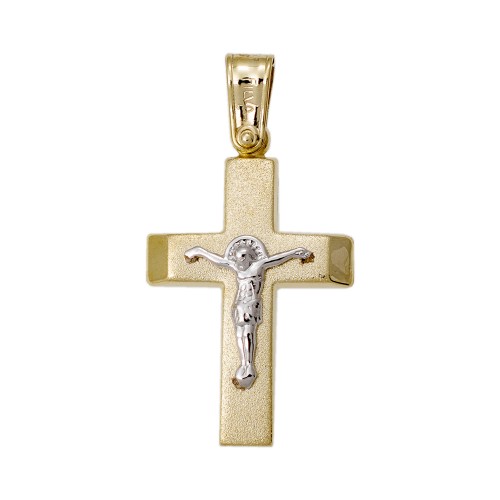 14Κ Χρυσός Δίχρωμος Σταυρός 02713F