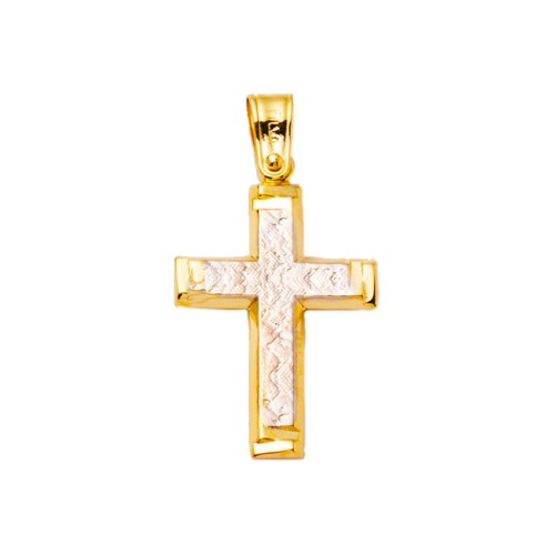 14Κ Χρυσός Δίχρωμος Σταυρός  028082