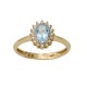 14K Χρυσό Δαχτυλίδι με Γαλάζιο Ζιργκόν 029420F