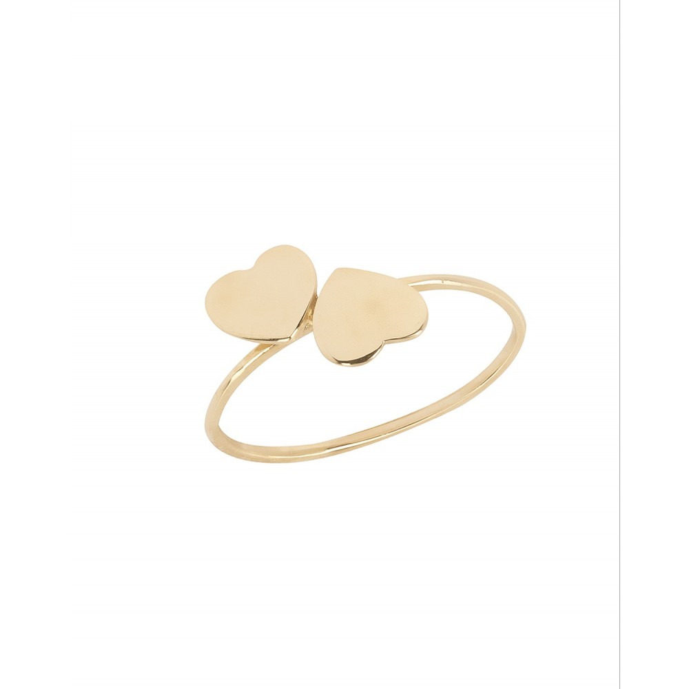 14K Χρυσό Δαχτυλίδι "Διπλές Καρδιές" 030595F