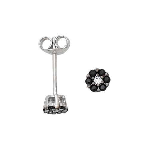 14K Λευκόχρυσα Σκουλαρίκια Με Ζιργκόν 030891F