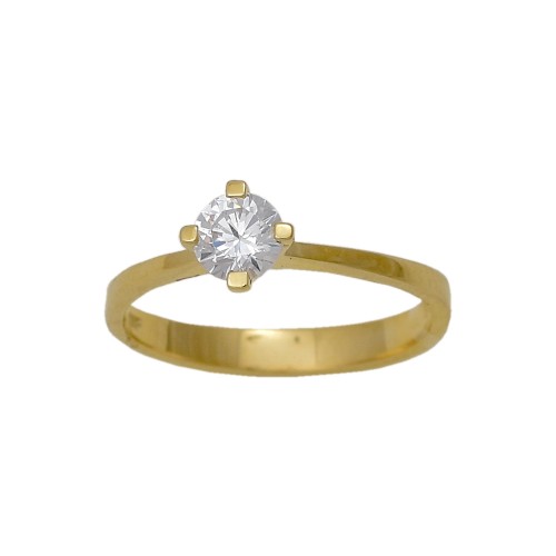 14K Χρυσό Δαχτυλίδι με Ζιργκόν 0328K1