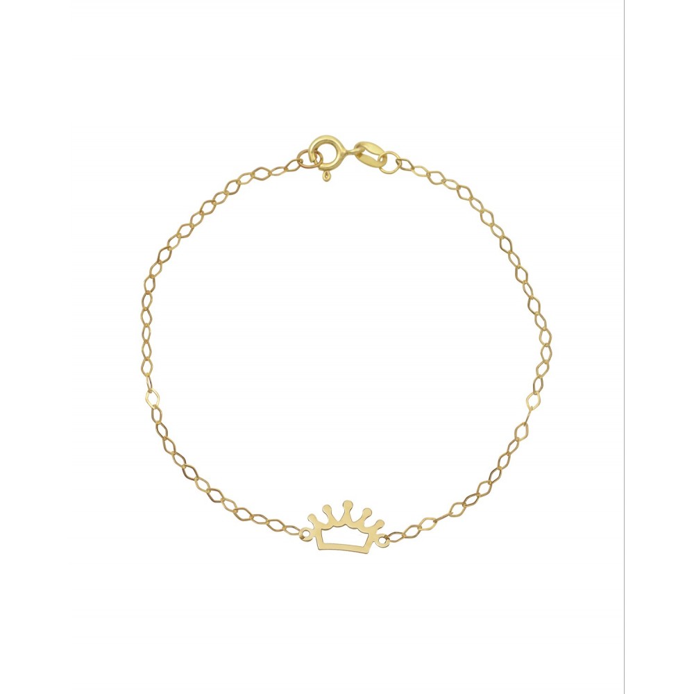 9K Χρυσό Bραχιόλι με "Κορώνα" 036291FV