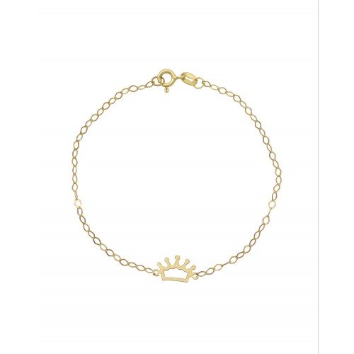 9K Χρυσό Bραχιόλι με "Κορώνα" 036291FV