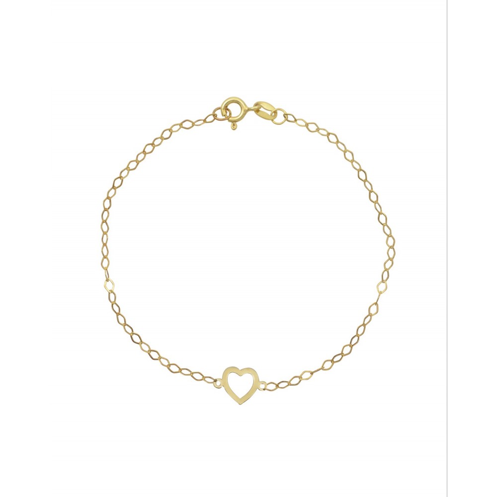 9K Χρυσό Bραχιόλι με "Καρδιά" 038051FV