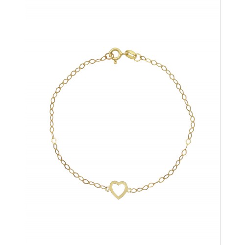 9K Χρυσό Bραχιόλι με "Καρδιά" 038051FV