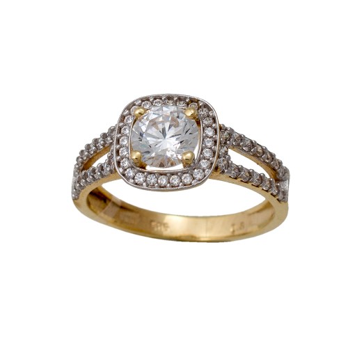 14K Χρυσό Δαχτυλίδι με Ζιργκόν 039970F