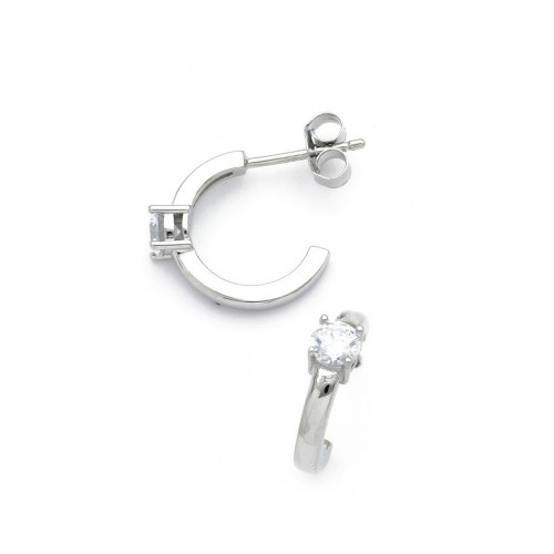 925 Ασήμι Σκουλαρίκια Καρφωτά Μονόπετρο με Ζιργκόν 04-05-2984