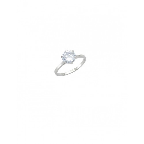 925 Ασήμι Μονόπετρο Δαχτυλίδι με Ζιργκόν 04043833