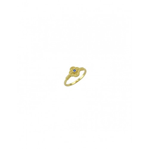 925 Ασήμι Βυζαντινό Επιχρυσωμένο Δαχτυλίδι με Ζιργκόν 04044075