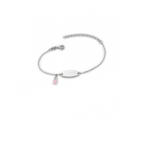 925 Ασήμι Βραχιόλι Ταυτότητα με "Καρδιά" 04061853SUS