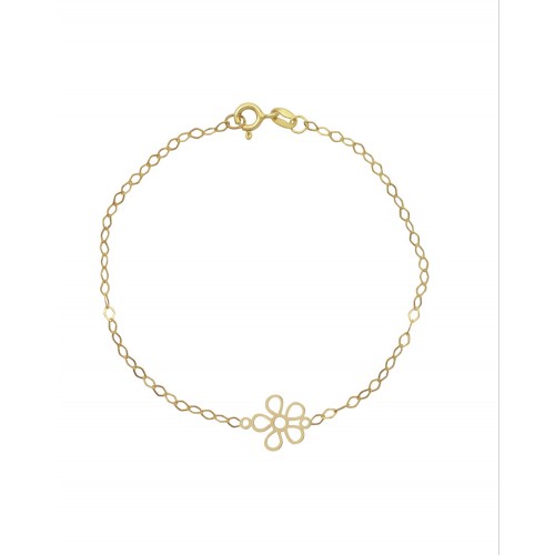 9K Χρυσό Bραχιόλι με "Λουλούδι" 043942FV