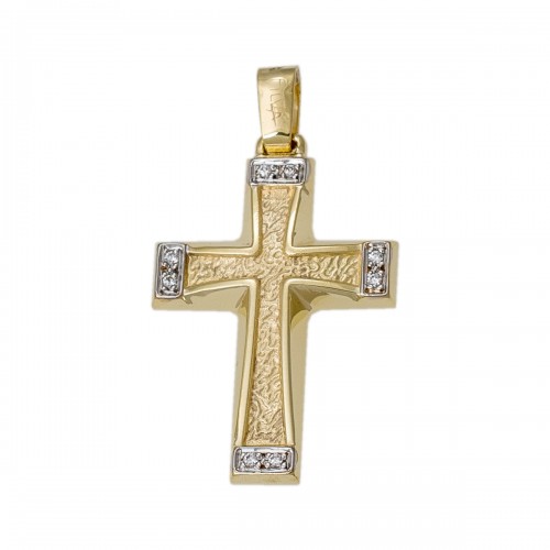 14K Χρυσός Σταυρός με Ζιργκόν 044236F