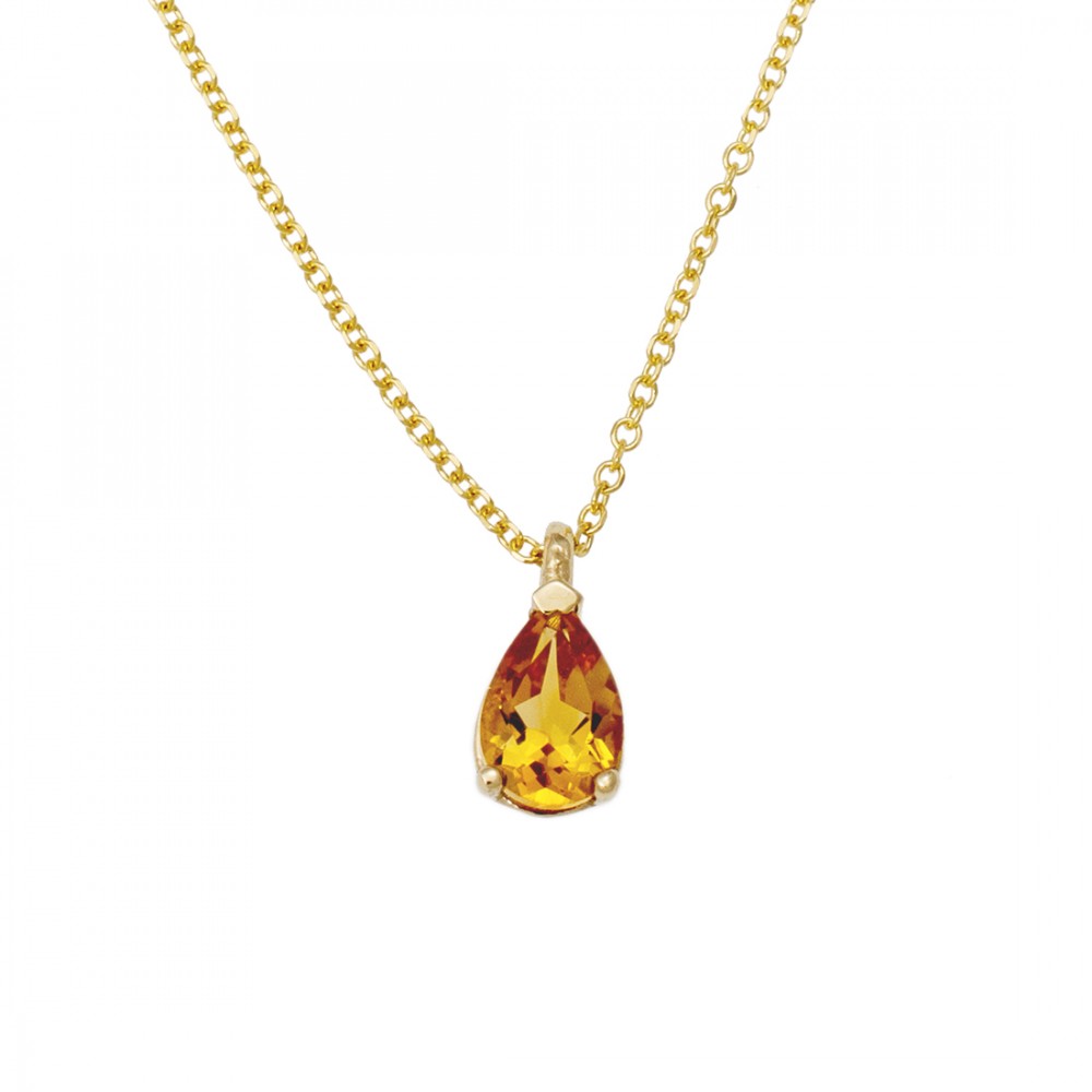 14K Χρυσό Κολιέ Με Citrine 0985CIT