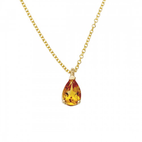 14K Χρυσό Κολιέ Με Citrine 0985CIT