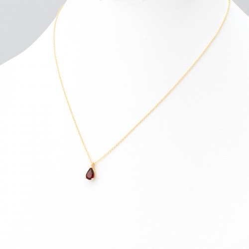 14K Χρυσό Κολιέ Με Ορυκτή Γρανάδα 0986GRA