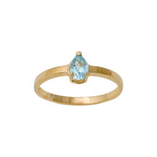 14K Χρυσό Δαχτυλίδι με Sky Τοπάζι 0985SKYG