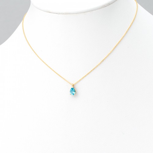 14K Χρυσό Κολιέ Με Swiss Τοπάζι 0985SW