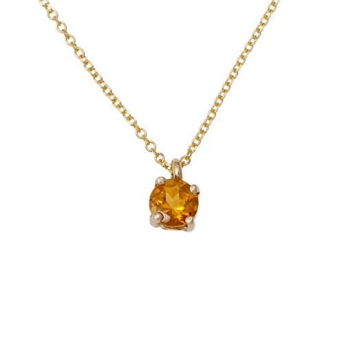 14K Χρυσό Κολιέ Με Citrine 0989CIT-KL14