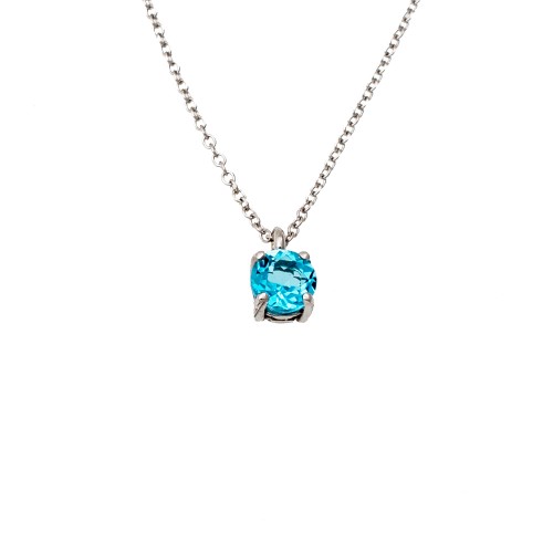14K Λευκόχρυσο Κολιέ Με Swiss Τοπάζι 0989SWW
