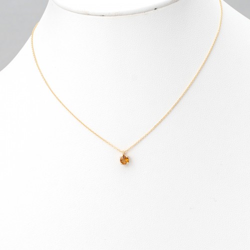 14K Χρυσό Κολιέ με Τουρμαλίνη σε Πορτοκαλί 0989TUR-OR
