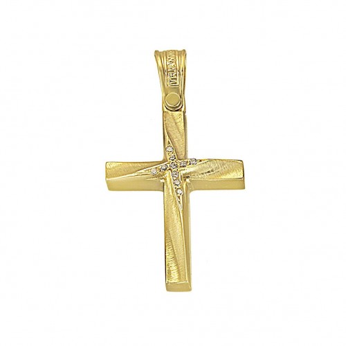14K Χρυσός Σταυρός με Ζιργκόν 1.2.1213T
