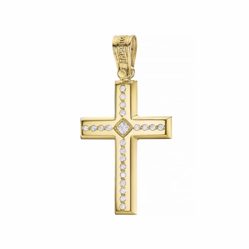 18K Χρυσός Σταυρός με Ζιργκόν 1.2.1347