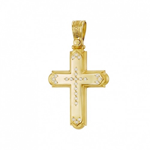 14K Χρυσός Σταυρός με Ζιργκόν 1.2.1366