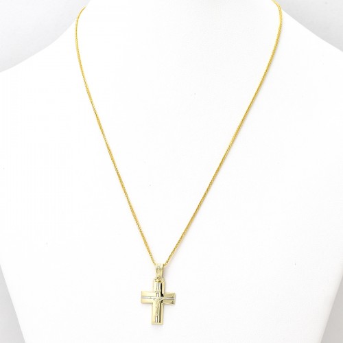 14K Χρυσός Δίχρωμος Σταυρός 1.7.1001EST