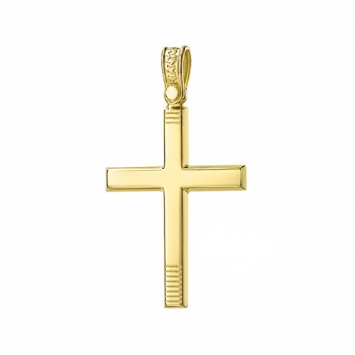 14K Χρυσός Δίχρωμος Σταυρός 1.7.1024