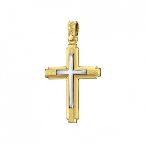 14K Χρυσός Δίχρωμος Σταυρός 171044TR