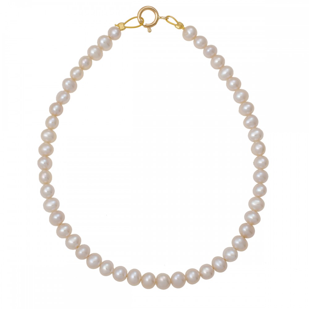 14Κ Χρυσό Βραχιόλι με Μαργαριτάρια Fresh Water Pearl 1100065281