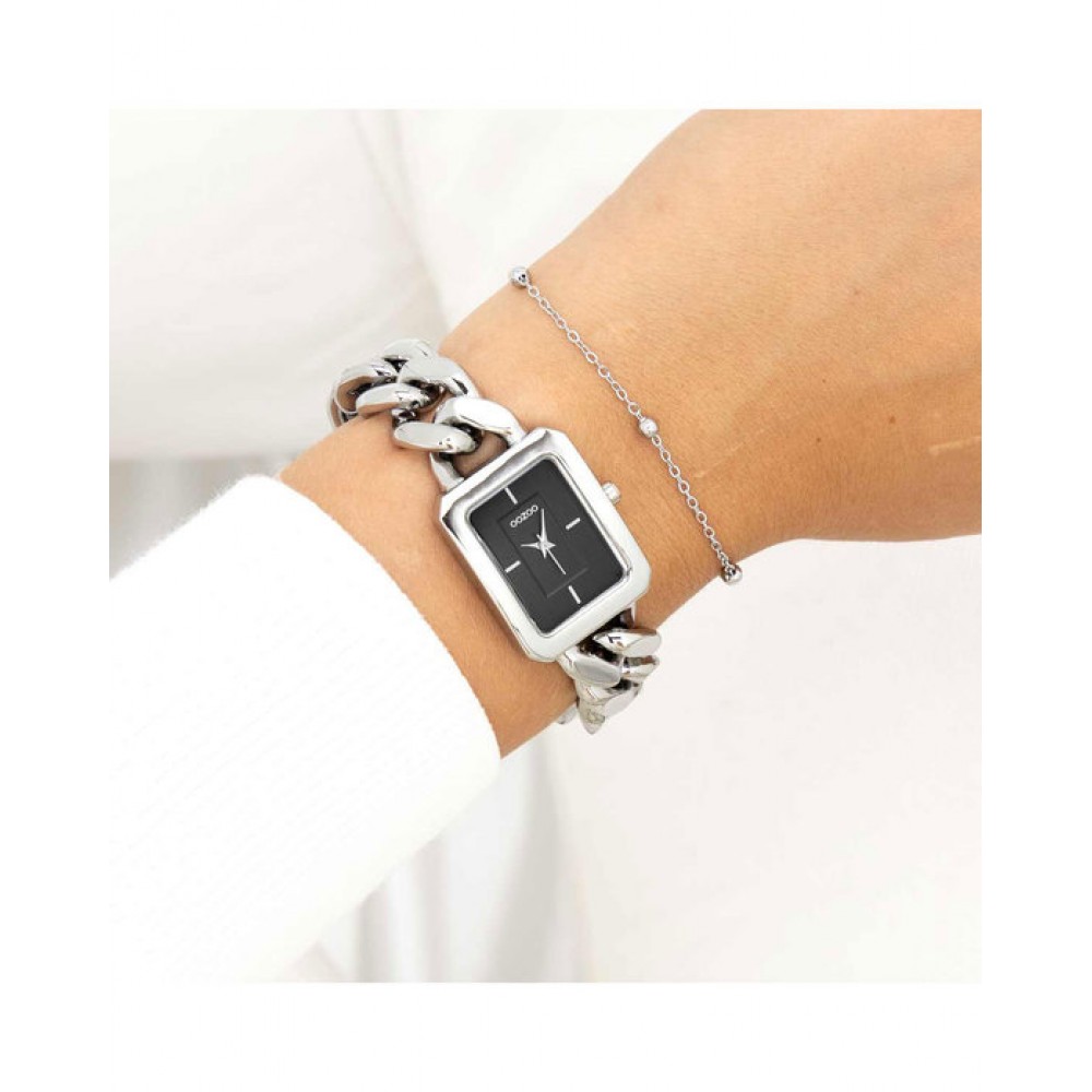 OOZOO Timepieces Silver Metallic Bracelet C11271