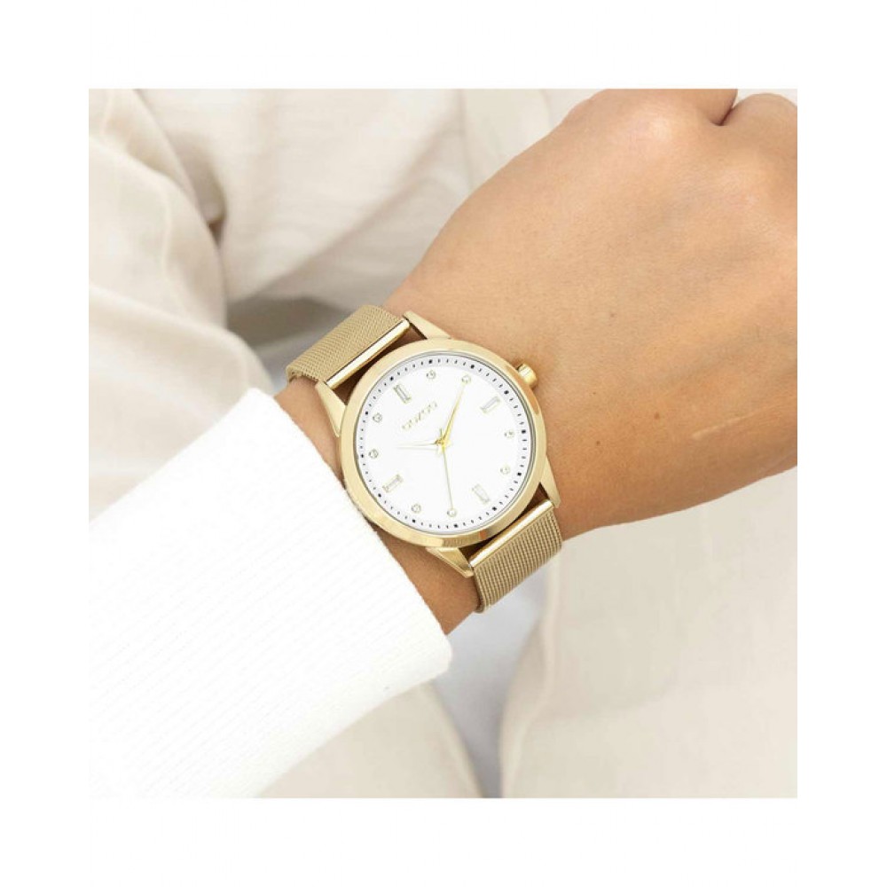 OOZOO Timepieces Crystals Gold Metallic Bracelet C11282