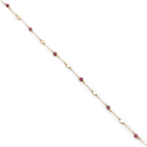 14K Χρυσό Βραχιόλι με Κόκκινες Πέτρες 1193AD