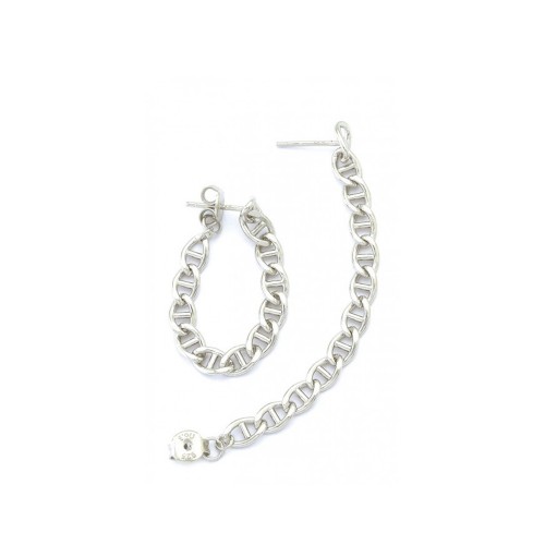 925 Ασήμι Σκουλαρίκια Καρφωτά Ασημί αλυσίδα ΘΗΤΑ 12-05-3155W