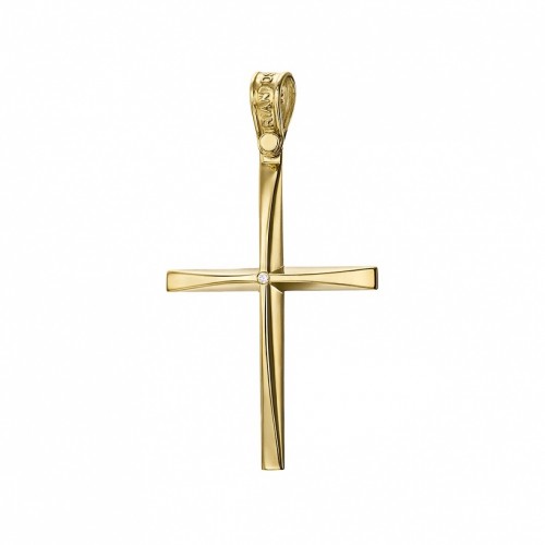 18K Χρυσός Σταυρός με Διαμάντι 171049BR