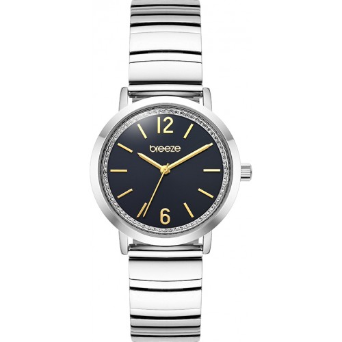 BREEZE Halo με Κρύσταλλα και Ασημί Μπρασελέ από Ανοξείδωτο Ατσάλι 2013612571.2 BREEZE Halo με Κρύσταλλα και Ασημί Μπρασελέ από Ανοξείδωτο Ατσάλι 2013612571.2