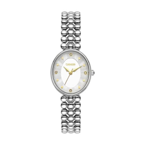 BREEZE Sirena με Κρύσταλλα και Ασημί Μπρασελέ από Ανοξείδωτο Ατσάλι 2013612591.1