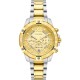 BREEZE Spectacolo Crystals Two Tone Stainless Steel Bracelet Chronograph 2013712441.2