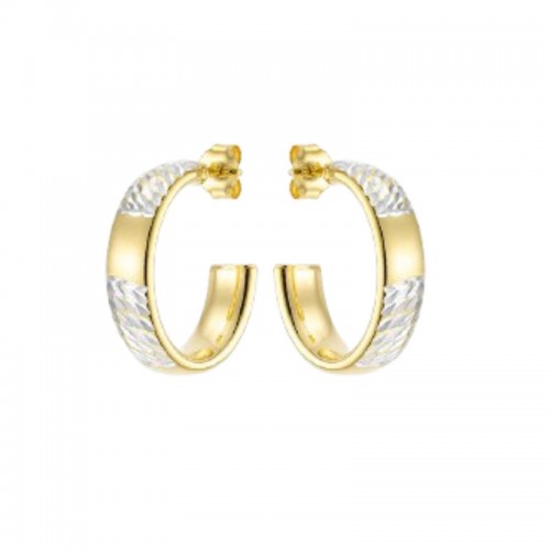 VOGUE 925 Ασήμι Σκουλαρίκια Επιχρυσωμένα Κρίκοι 20171372201