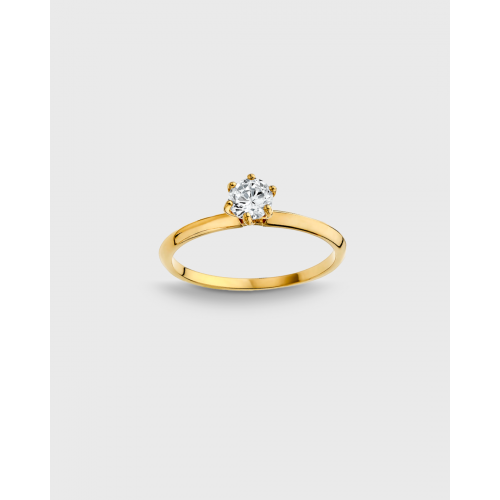 VOGUE 925 Ασήμι Δαχτυλίδι Επιχρυσωμένο με Ζιργκόν 20171454101