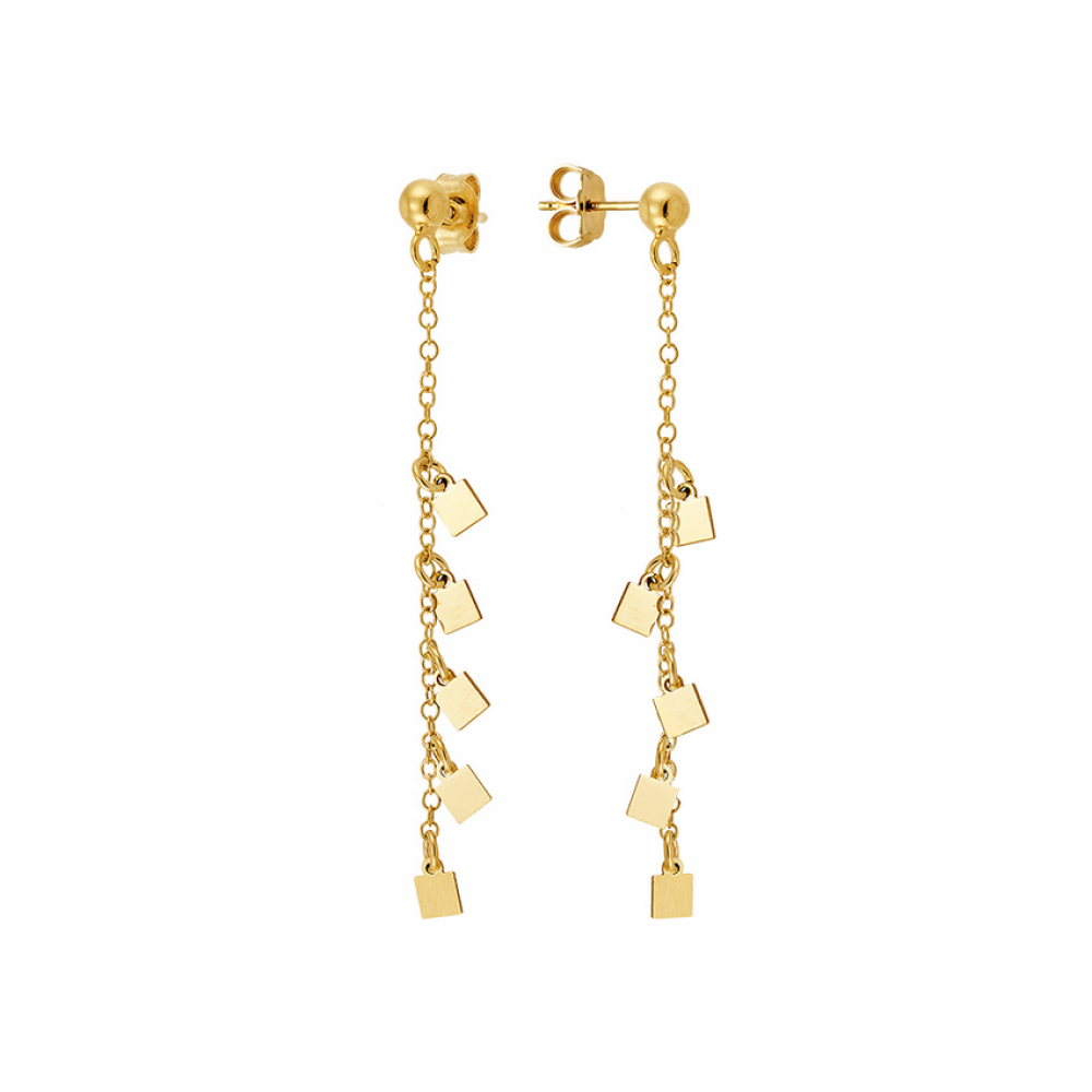 VOGUE Σκουλαρίκια 925 Ασήμι Επιχρυσωμένα Κρεμαστά 20175001201