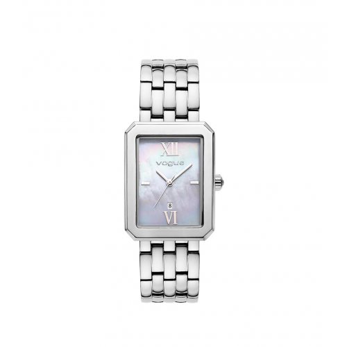 VOGUE Octagon, μπρασελέ από ανοξείδωτο ατσάλι σε ασημί χρώμα, 2020613781