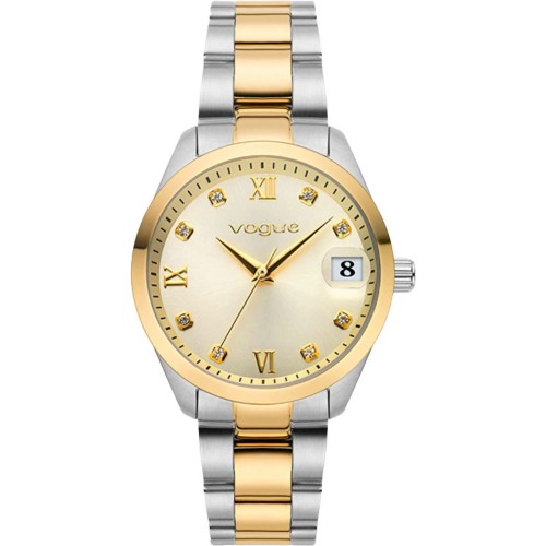 VOGUE Reina Mini μπρασελέ δύο τόνων από Ανοξείδωτο Ατσάλι, με Ζιργκόν 2020614265