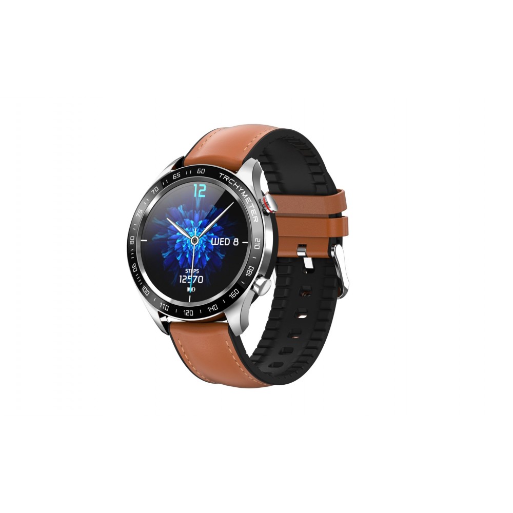 DAS.4 SG22 Smartwatch Stainless Steel Brown Leather Strap 75032 DAS.4 SG22 Smartwatch Stainless Steel Brown Leather Strap 75032
