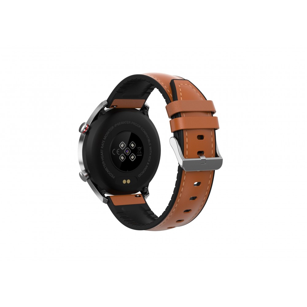 DAS.4 SG22 Smartwatch Stainless Steel Brown Leather Strap 75032 DAS.4 SG22 Smartwatch Stainless Steel Brown Leather Strap 75032