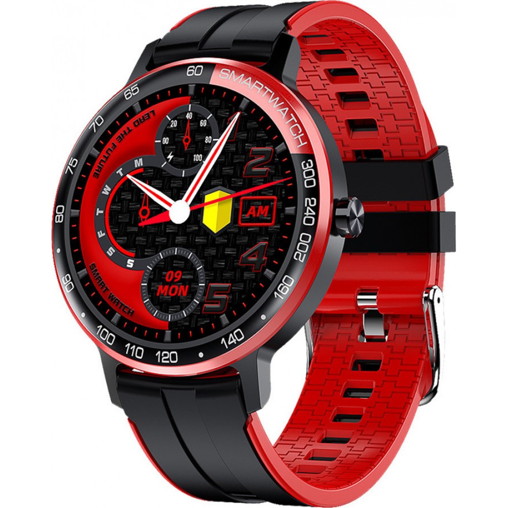 DAS.4 Smartwatch SP10 Black and Red Silicone Strap 203090061 DAS.4 Smartwatch SP10 Black and Red Silicone Strap 203090061